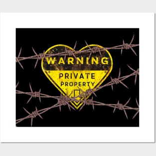 Private property sign Posters and Art